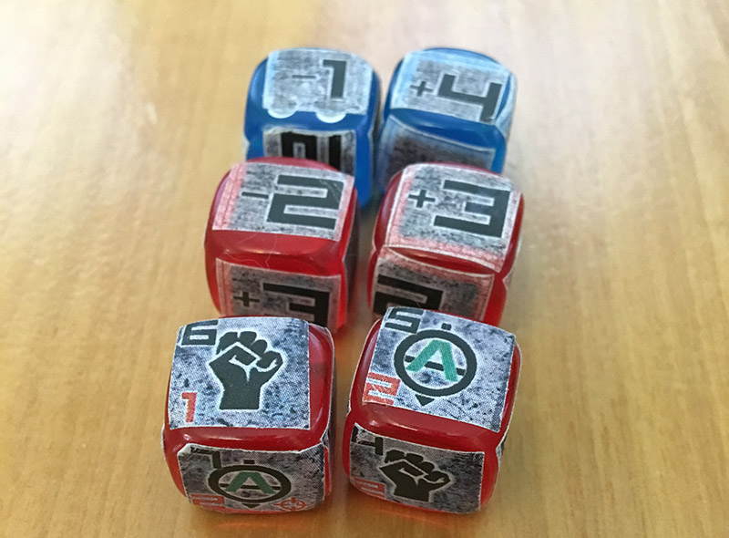 Image shows strong, weak, and crisis dice