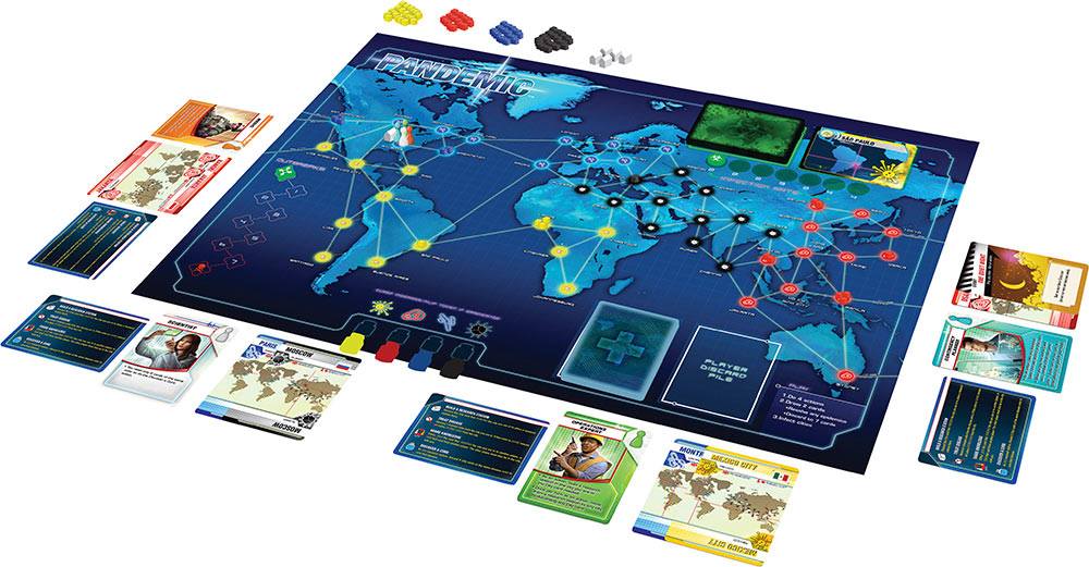 Image showing all the Pandemic game components